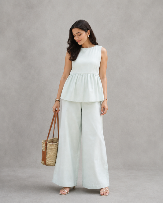 Celeste Mint Two-Piece Women's Co-ord Set | Kodds