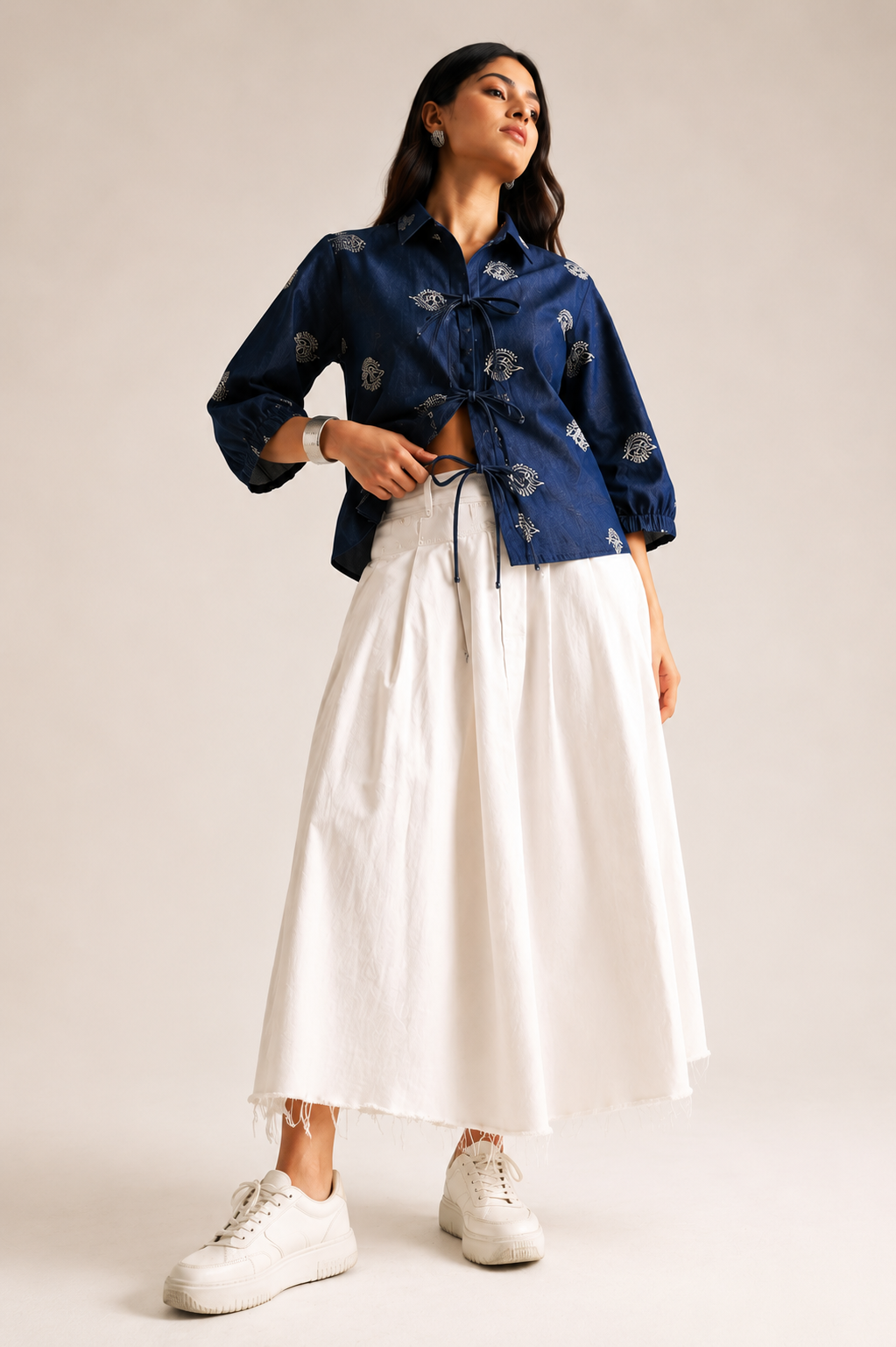 Threaded Denim Shirt - detail view - Kodds
