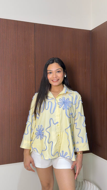 Yellow Drip Pastel Women's Shirt | Kodds