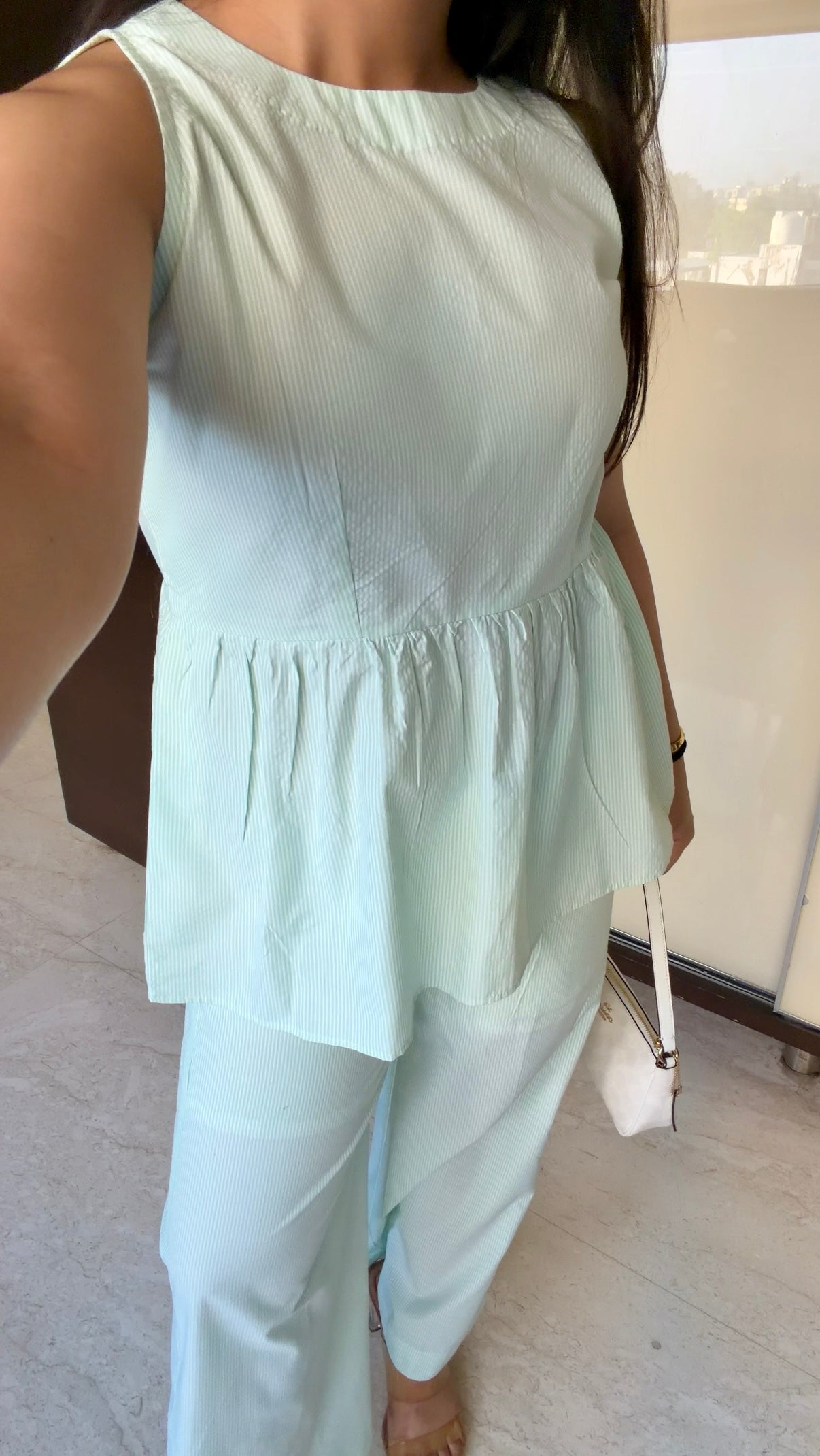 Celeste Mint Co-ord Set - side view - Kodds