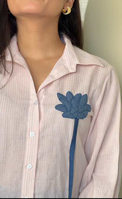 Appliqué Petal Shirt - detail view - Kodds