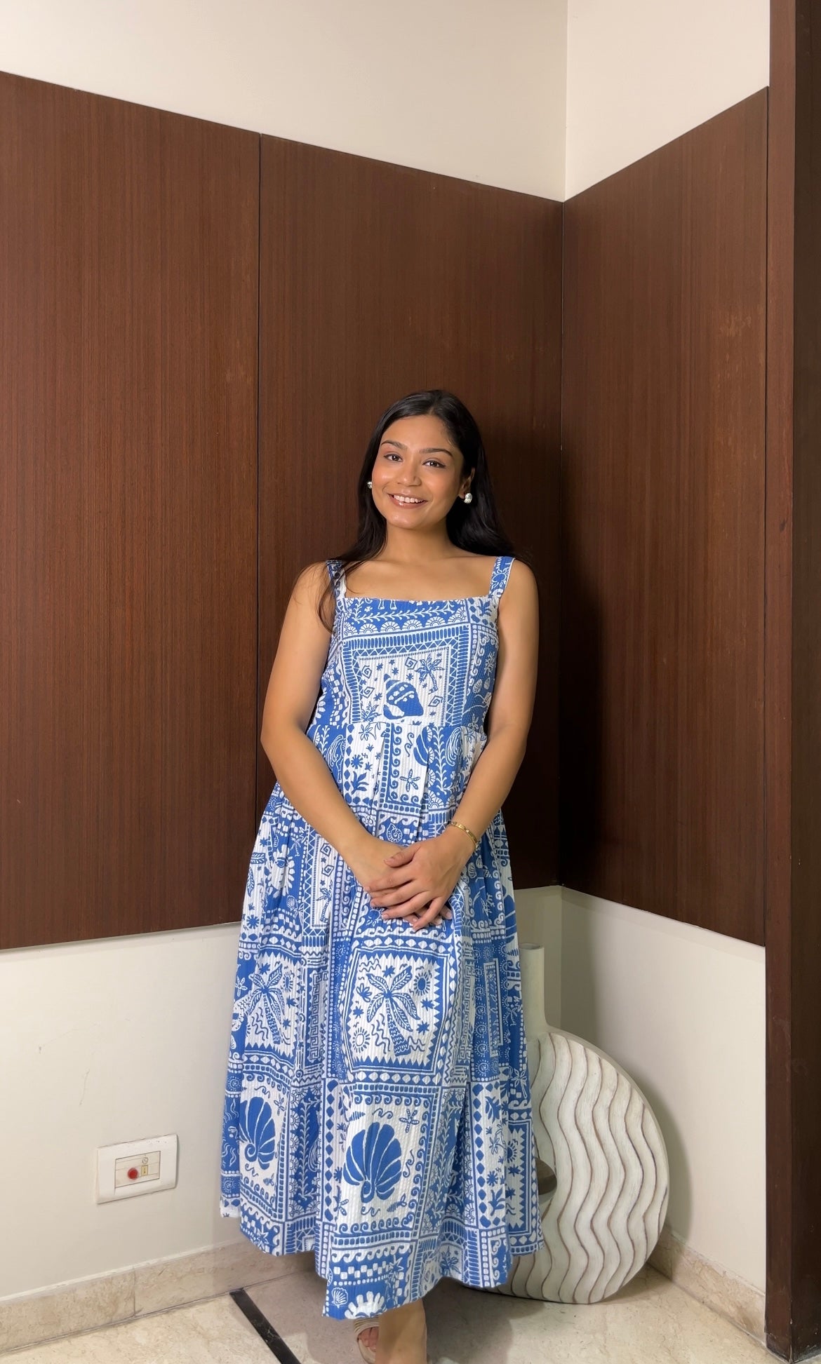 Blue Serenity Dress - detail view - Kodds