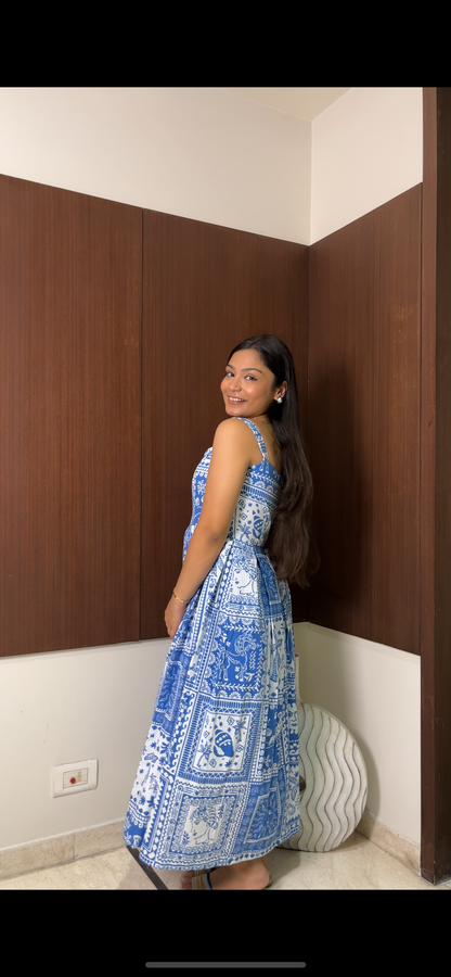 Blue Serenity Elegant Women's Dress | Kodds