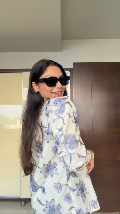 Bloom Embroidered Shirt - side view - Kodds