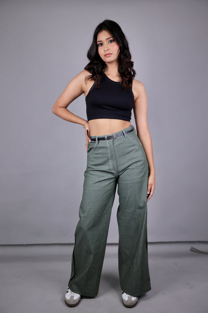 Everyday Olive High-Waist Women's Pants | Kodds