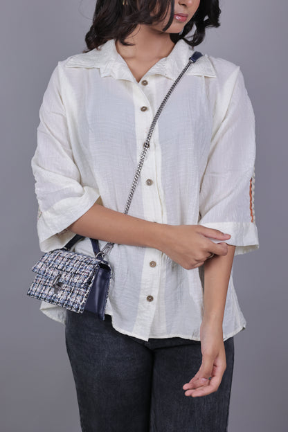 Ivory Play Shirt - side view - Kodds