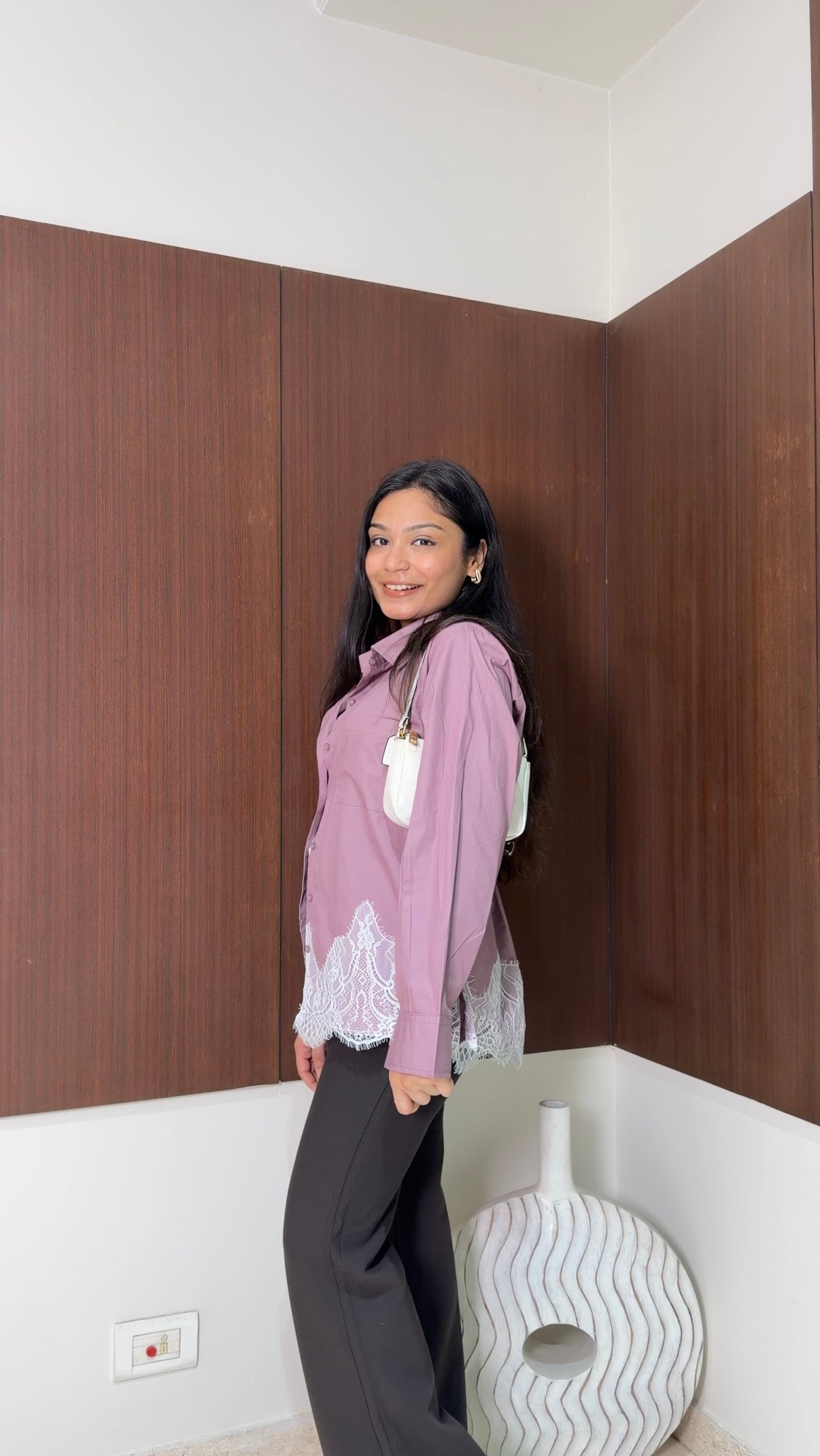 Soft Lace Shirt - outfit view - Kodds