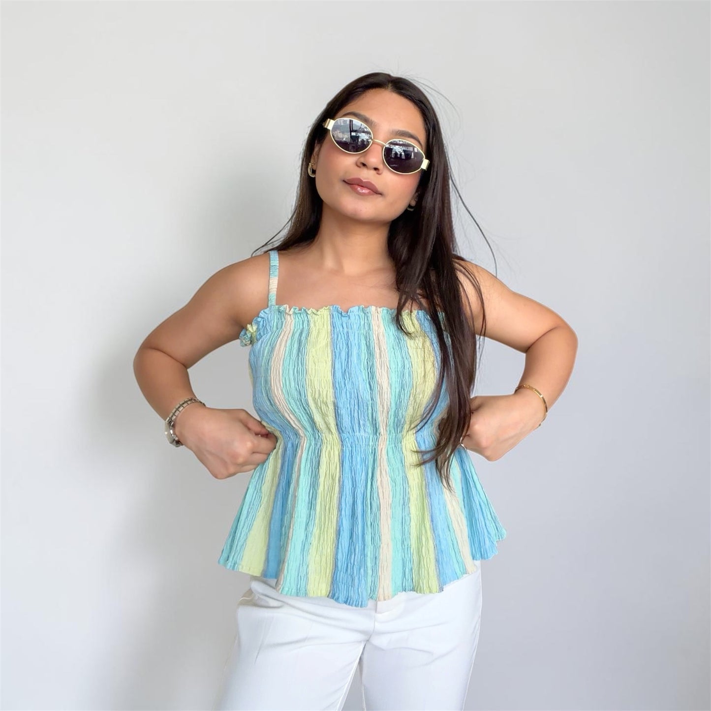 Sorbet Peplum Top - detail view - Kodds