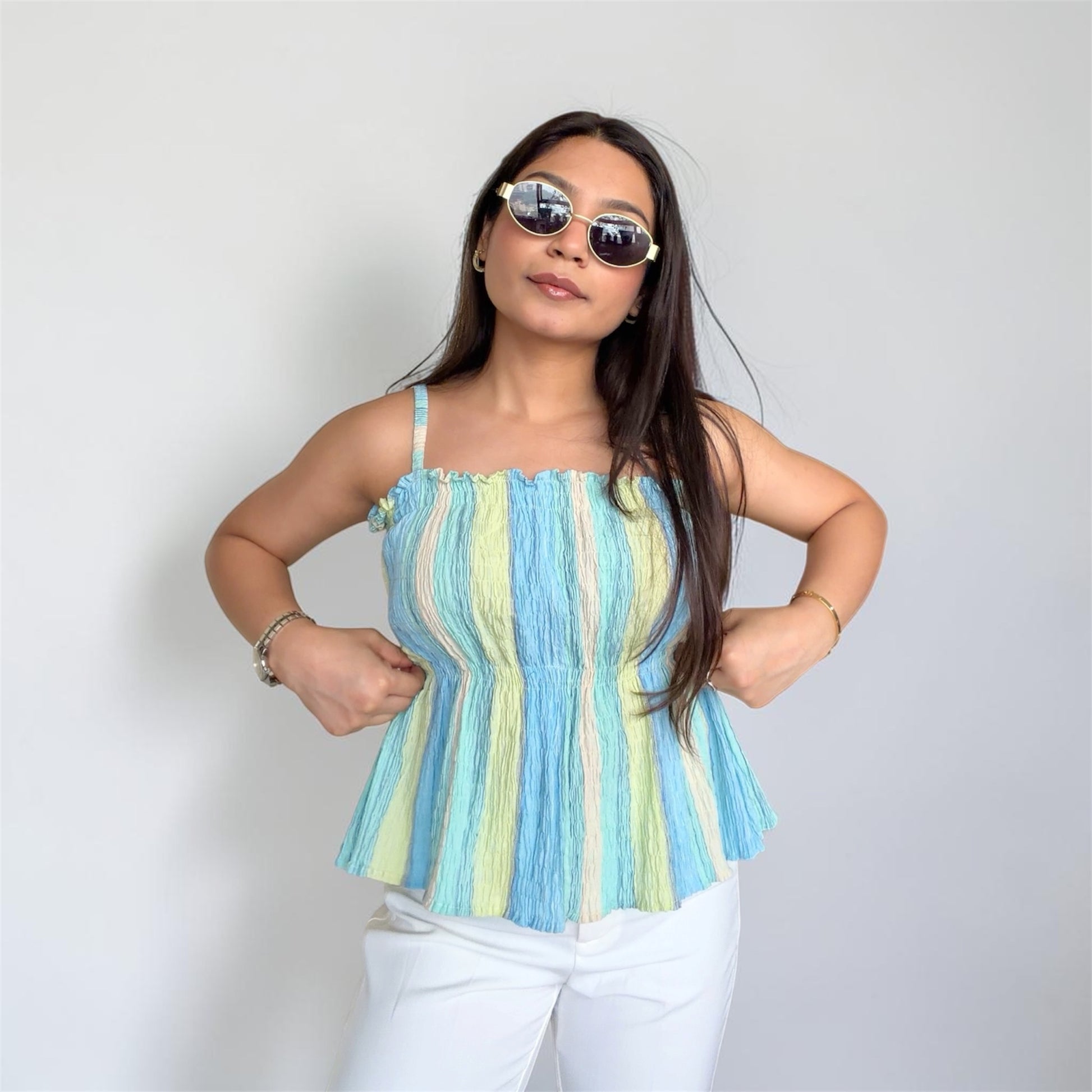 Sorbet Peplum Top - detail view - Kodds