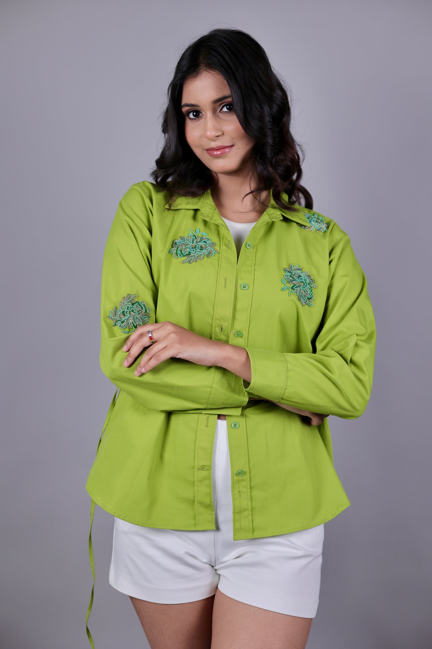 Spring Relaxed Cotton Women's Shirt | Kodds