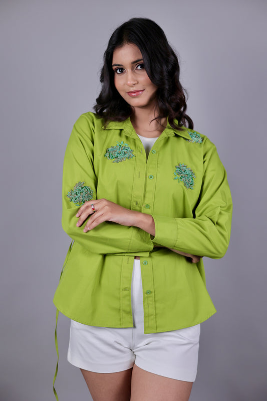 Spring Relaxed Cotton Women's Shirt | Kodds